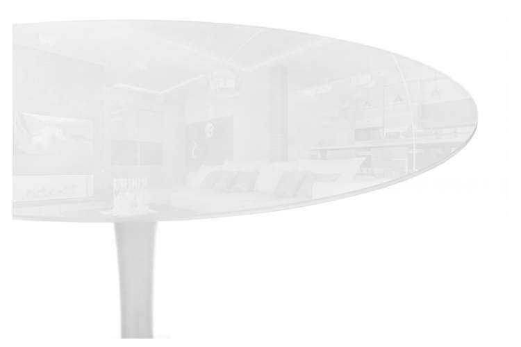 Стол стеклянный Tulip 90 super white glass-2