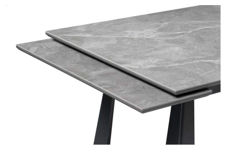 Бэйнбрук 120(180)х80х76 серый мрамор / графит Обеденный стол-4
