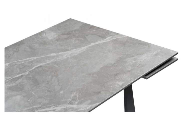 Бэйнбрук 120(180)х80х76 серый мрамор / графит Обеденный стол-5