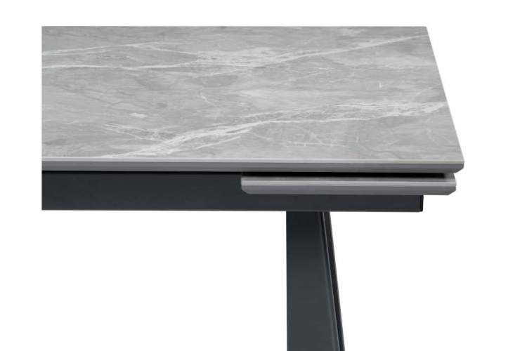 Бэйнбрук 120(180)х80х76 серый мрамор / графит Обеденный стол-6