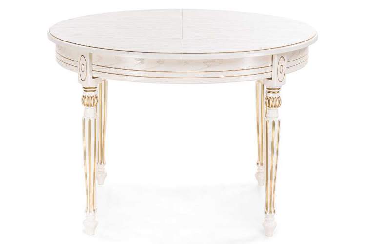 Стол деревянный Брейзер молочный / золото-1