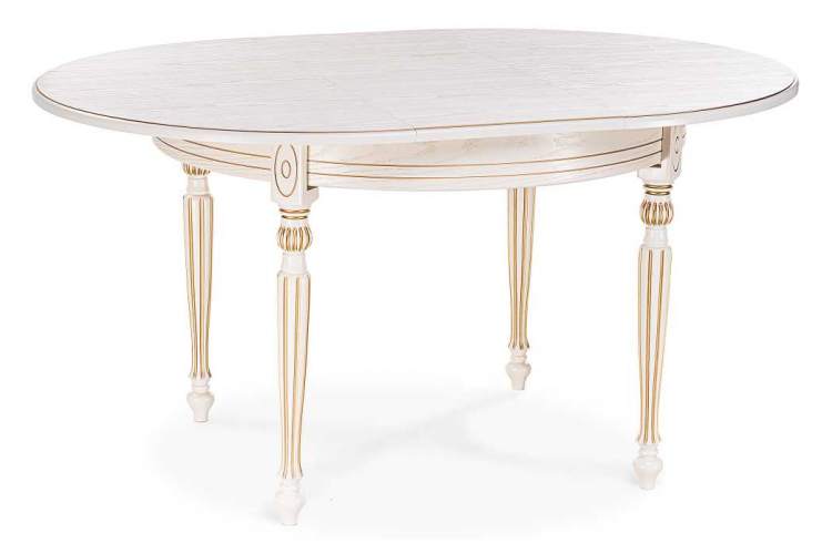 Стол деревянный Брейзер молочный / золото-2