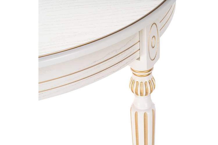 Стол деревянный Брейзер молочный / золото-7