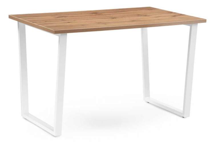 Стол деревянный Лота Лофт 140 25 мм дуб вотан / белый матовый