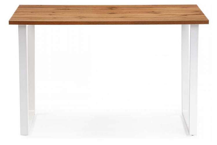 Стол деревянный Лота Лофт 140 25 мм дуб вотан / белый матовый-1