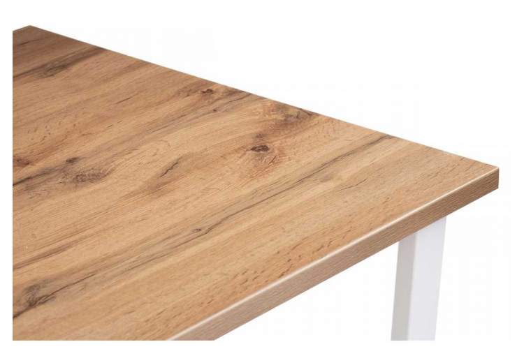 Стол деревянный Лота Лофт 140 25 мм дуб вотан / белый матовый-3