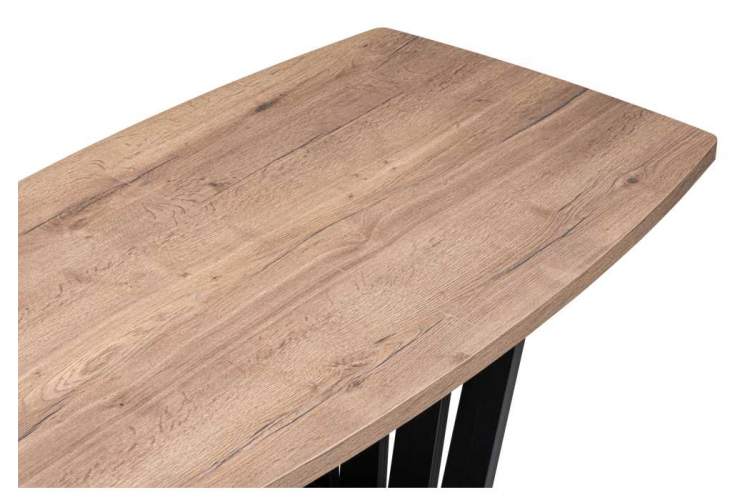 Стол деревянный Эудес дуб галифакс табак / черный-5