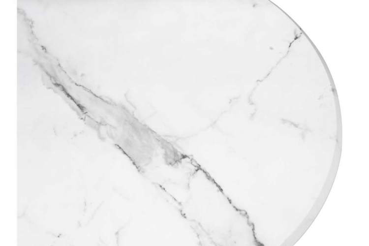 Тулип 80х73 мрамор белый / белый Стол деревянный-2