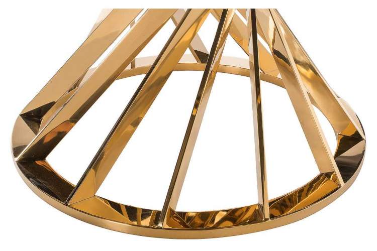 Стол стеклянный Twist gold / black-3