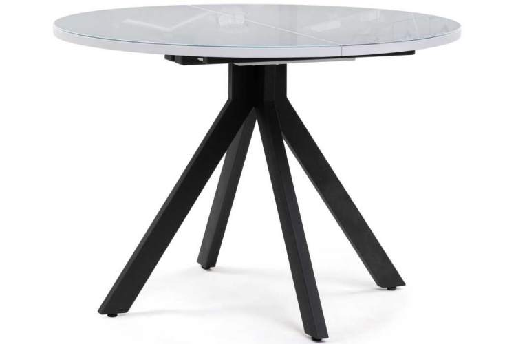 Стол стеклянный Бетина черный / белый
