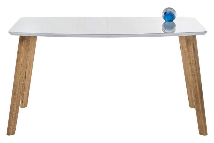 Стол стеклянный Серсея белый / дуб монтана-4