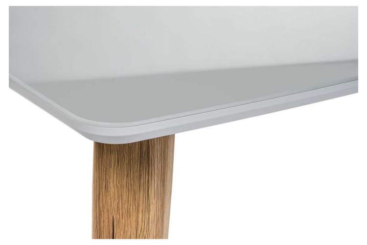 Стол стеклянный Серсея белый / дуб монтана-8