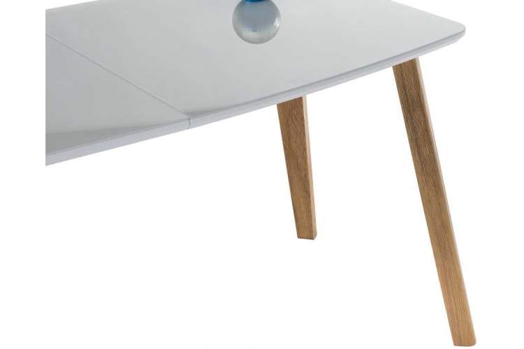 Стол стеклянный Серсея белый / дуб монтана-9