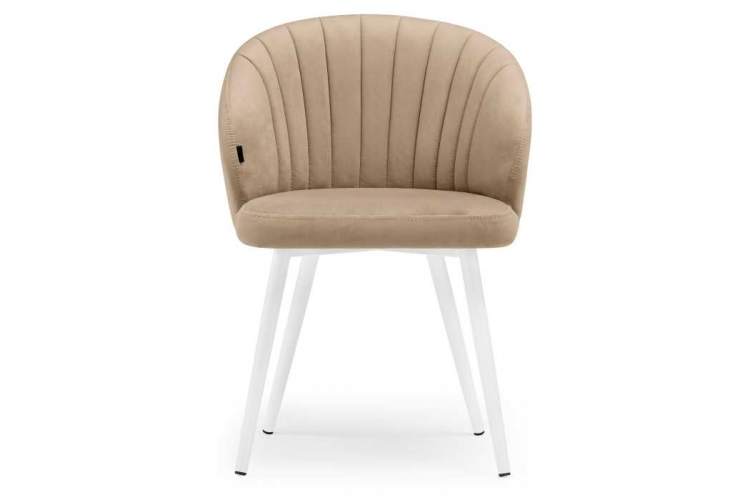 Стул на металлокаркасе Бэнбу velutto 05 / белый-1