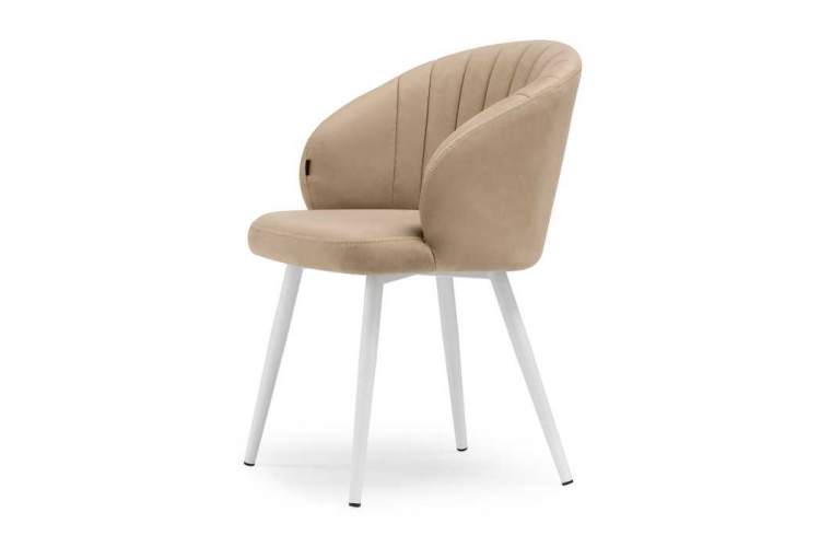 Стул на металлокаркасе Бэнбу velutto 05 / белый-4