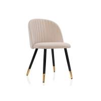 Стул на металлокаркасе Gabi beige / black / gold Стул на металлокаркасе Gabi beige / black / gold