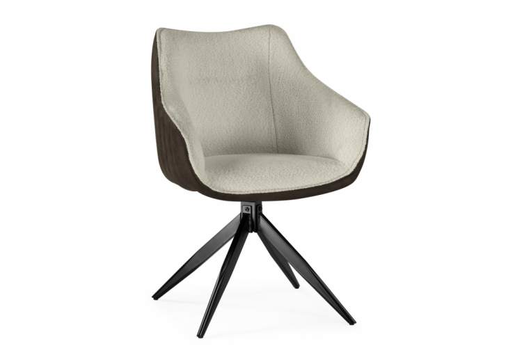 Стул на металлокаркасе Kansas brown / cream / black