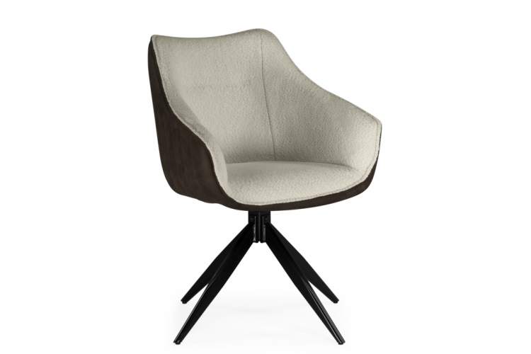 Стул на металлокаркасе Kansas brown / cream / black-3