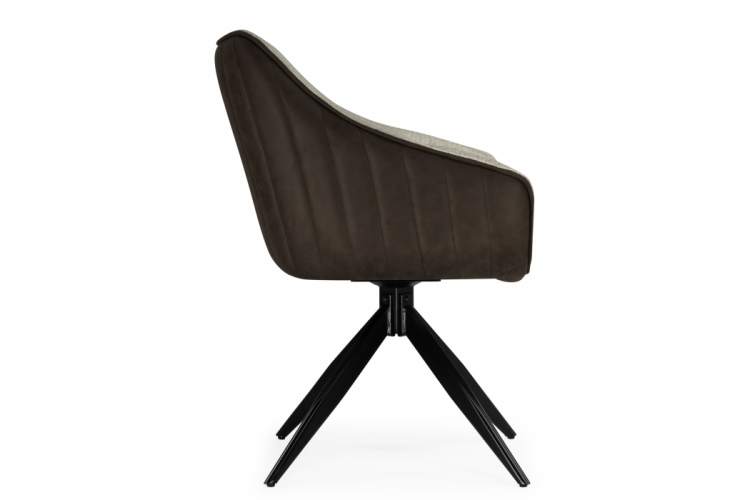 Стул на металлокаркасе Kansas brown / cream / black-4