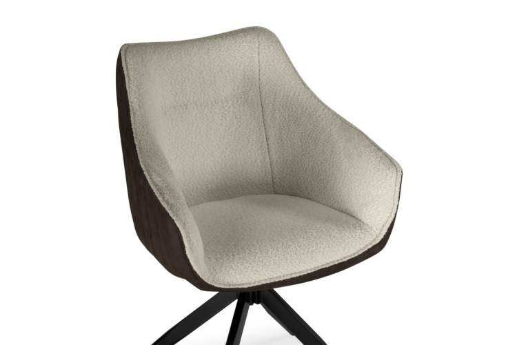 Стул на металлокаркасе Kansas brown / cream / black-6