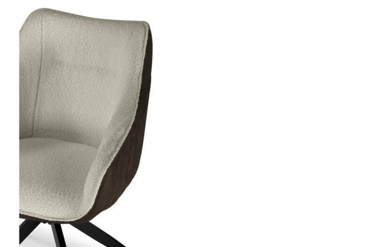 Стул на металлокаркасе Kansas brown / cream / black-7