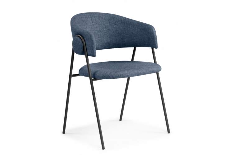 Стул на металлокаркасе Криспиан синий / черный