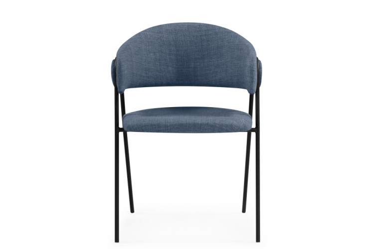 Стул на металлокаркасе Криспиан синий / черный-2