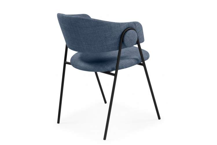 Стул на металлокаркасе Криспиан синий / черный-4
