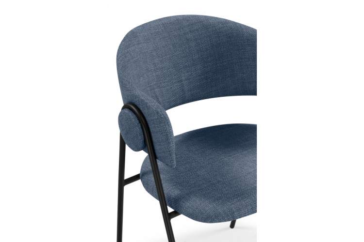Стул на металлокаркасе Криспиан синий / черный-6