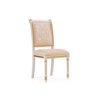 Стул деревянный Рембрандт молочный / золото патина Стул деревянный Рембрандт молочный / золото патина