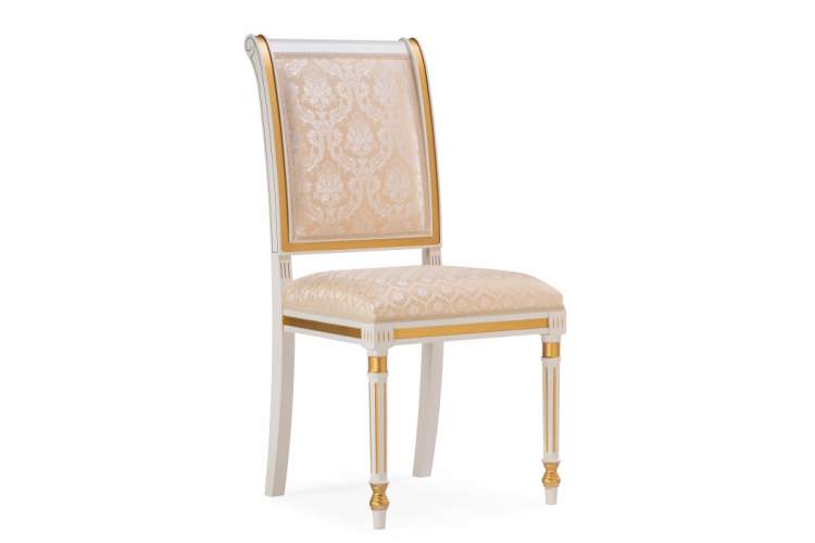 Стул деревянный Рембрандт молочный / золото патина