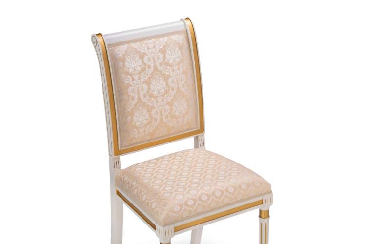 Стул деревянный Рембрандт молочный / золото патина-4