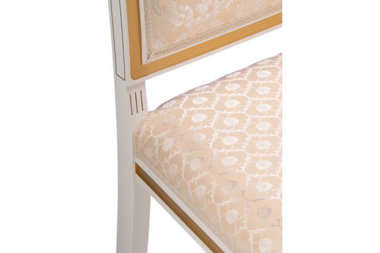 Стул деревянный Рембрандт молочный / золото патина-5