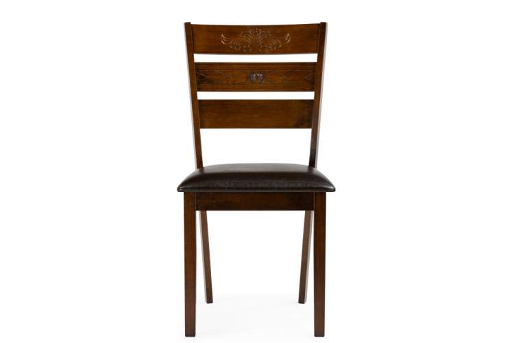 Стул деревянный Simol темно-коричневый / коричневый-1