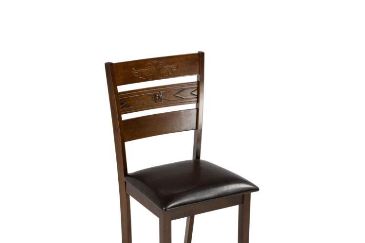 Стул деревянный Simol темно-коричневый / коричневый-4
