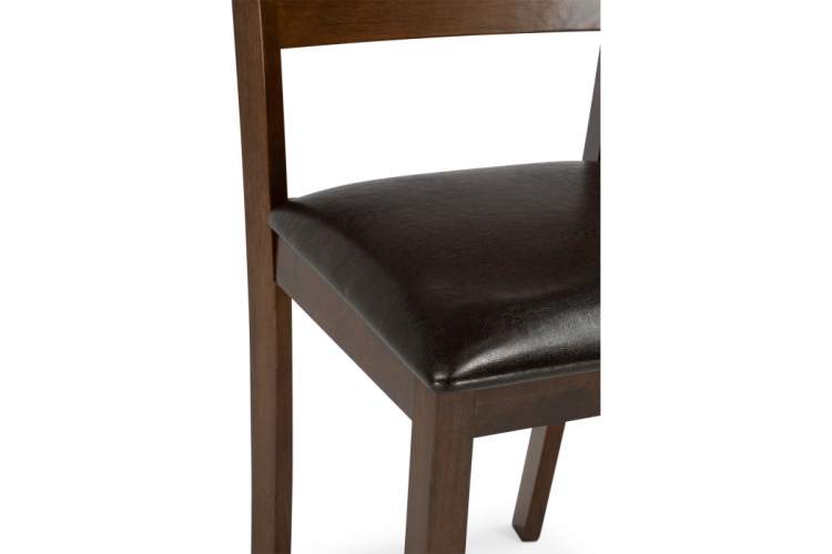 Стул деревянный Simol темно-коричневый / коричневый-5
