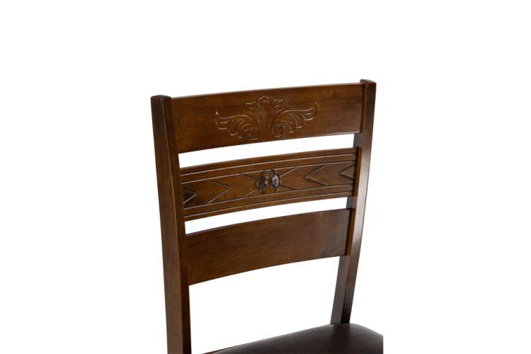 Стул деревянный Simol темно-коричневый / коричневый-6