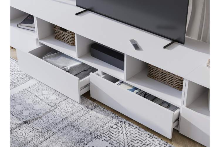 ТВ-тумба Элла ТБ 02 белый / белый-3