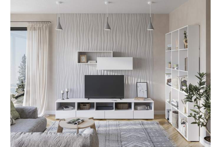 ТВ-тумба Элла ТБ 02 белый / белый-4