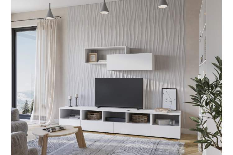 ТВ-тумба Элла ТБ 02 белый / белый-5