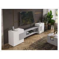 ТВ-тумба Лисмор белый / бетон светлый