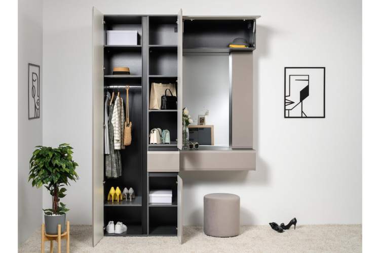 Прихожая Сейдиль 16.314.01 антрацит / веллюто капучино-2