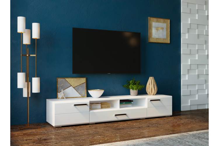 ТВ-тумба Иоги 2.0 белый / белый глянец-1