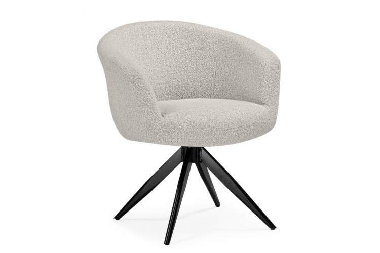 Стул на металлокаркасе Solomon 1 вращающийся светло-бежевый / черный-8