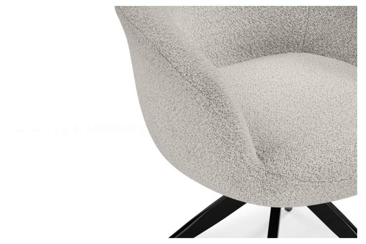 Стул на металлокаркасе Solomon 1 вращающийся светло-бежевый / черный-14