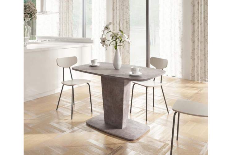 Стол деревянный раскладной Рондо-2 цемент светлый-1