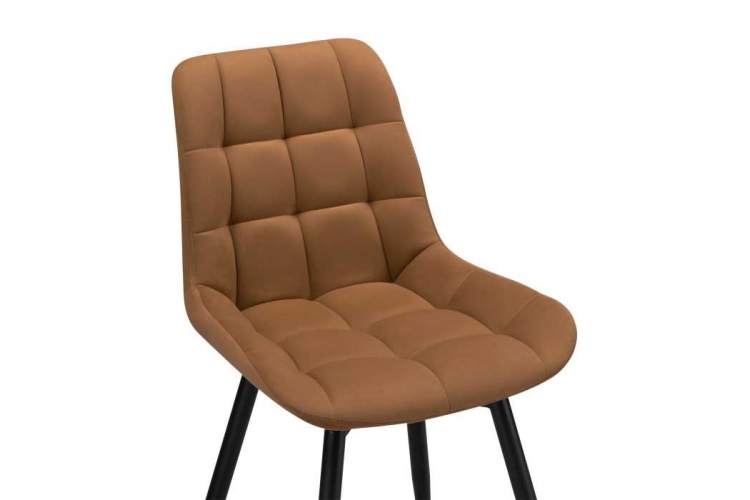 Стул на металлокаркасе Челси крутящийся кирпичный / черный-6