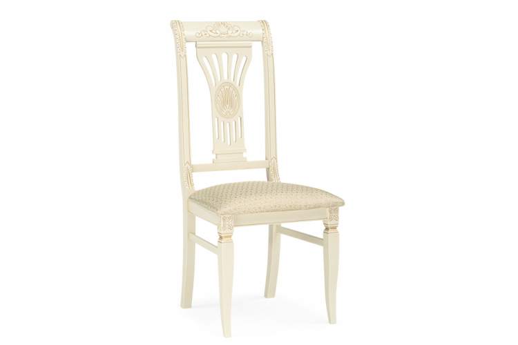 Стул деревянный Roy слоновая кость / золото патина