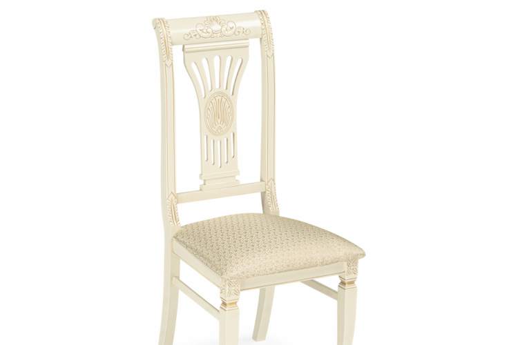 Стул деревянный Roy слоновая кость / золото патина-8