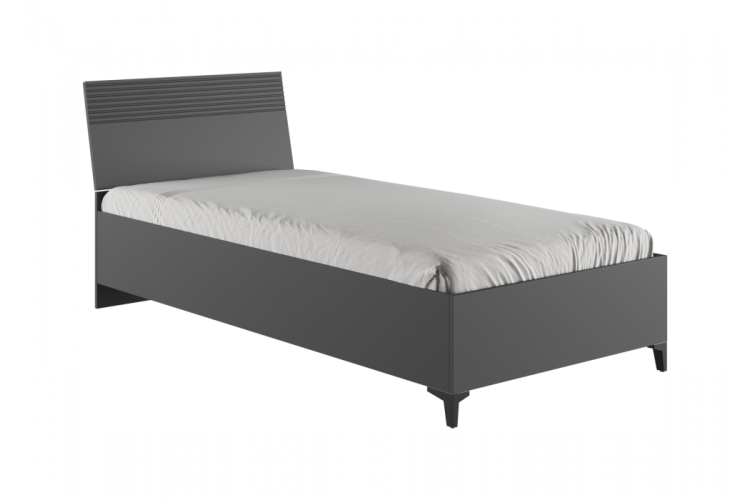 Кровать Ника 90х200 с основанием дсп эйхория QR-17 / графит